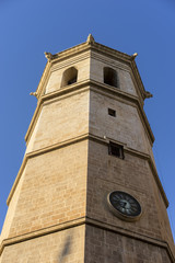 Obraz premium Tower, Traditional architecture of the center of the Spanish cit