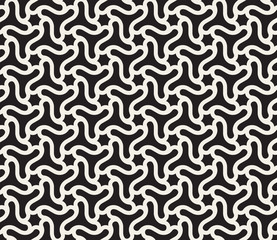 Obraz premium Vector Seamless Black and White Hexagonal Swirl Shape Pattern