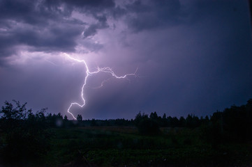 lightning in the night
