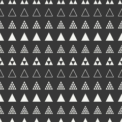 Geometric line monochrome abstract hipster seamless pattern with triangle. Wrapping paper. Scrapbook paper. Tiling. Vector illustration. Background. Graphic texture for your design, wallpaper.