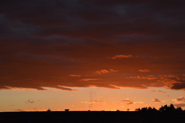 Abendhimmel in Deutschlandfarben