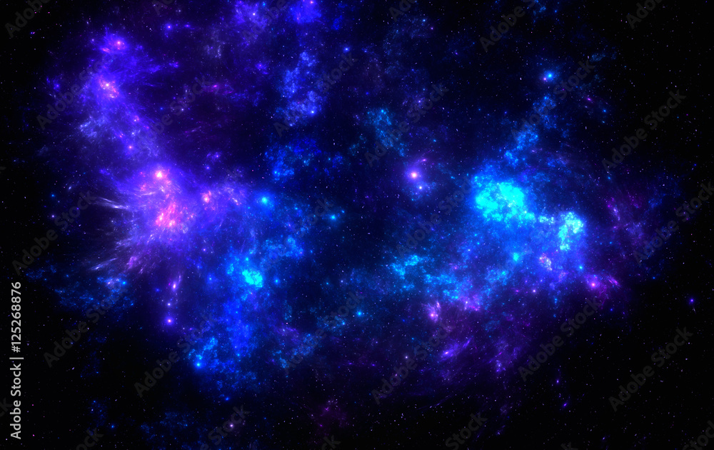 Canvas Prints deep space nebula with stars.