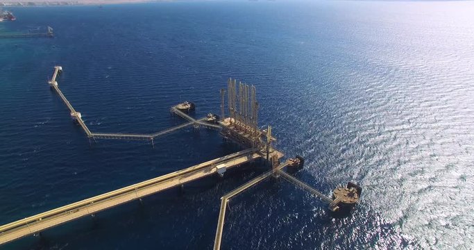  oil refinery station at sea