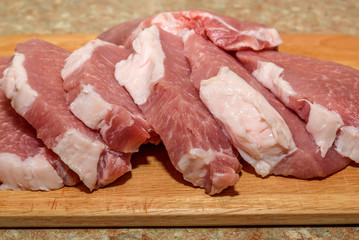 meat pork raw steak