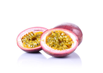 passion fruits isolated on white background