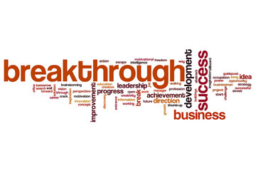 Fototapeta premium Breakthrough word cloud