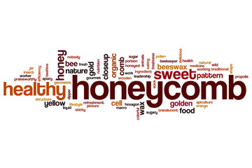 Fototapeta premium Honeycomb word cloud