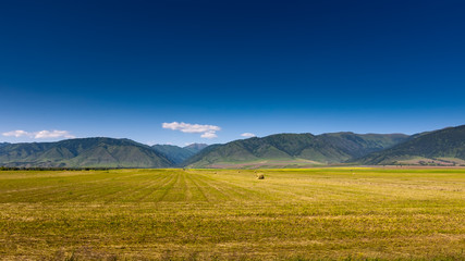 Fototapeta na wymiar Beautiful landscape of highlands of Altai mountains