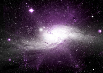 Naklejka premium Stars, dust and gas nebula in a far galaxy