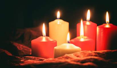 Candles on a dark background