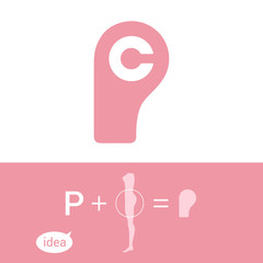 Creative P and C letter vector logo design. PC Vector sign. Logotype symbols. Logo icon design