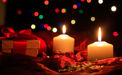 Candles on a dark background