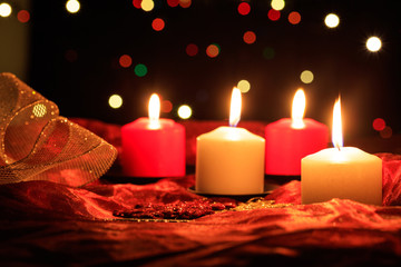 Candles on a dark background