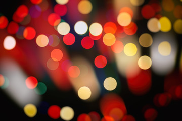 Blur colorful christmas lights