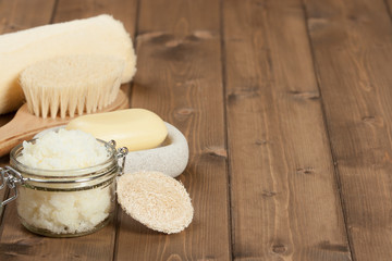 Handmade Lemon Scrub With Coconut Oil. Toiletries, Spa Set.