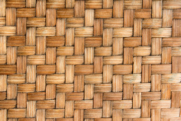Closed up wooden wicker texture background