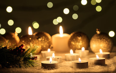 Candles on a dark background