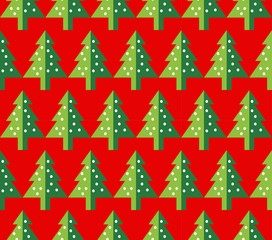 Christmas tree Seamless pattern for new year greeting card/wallpaper background. Vector Illustration. fir tree symbol.