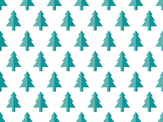 Christmas tree Seamless pattern for new year greeting card/wallpaper background. Vector Illustration. fir tree symbol.