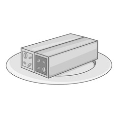 Turkish sweets icon. Gray monochrome illustration of sweets vector icon for web design