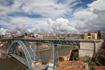 Dom Luis I Bridge Over Douro River in Porto, Portugal
