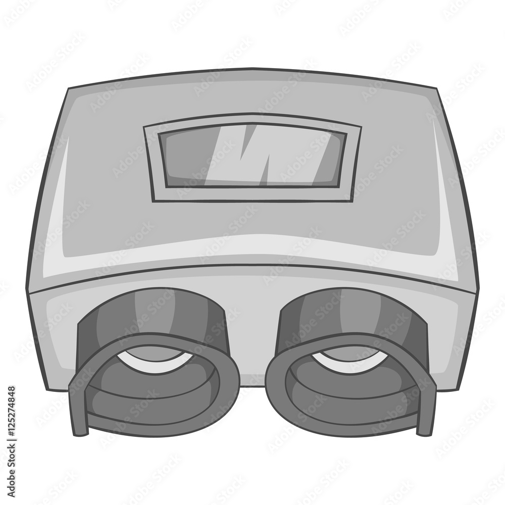 Poster eye checking machine icon. gray monochrome illustration of eye checking machine vector icon for web 