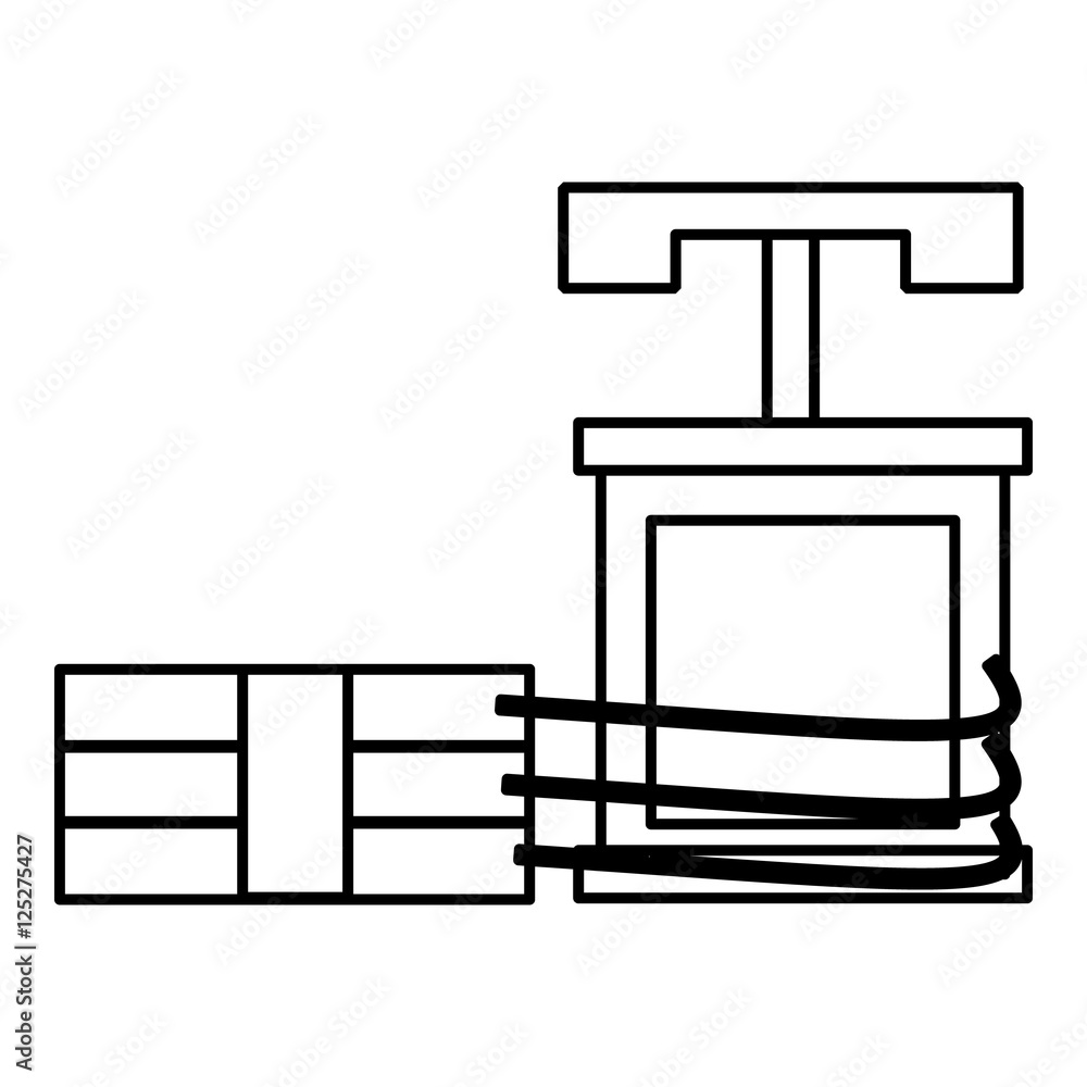 Aufkleber dynamite icon. outline illustration of dynamite vector icon for web