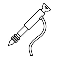 Jackhammer icon. Outline illustration of jackhammer vector icon for web