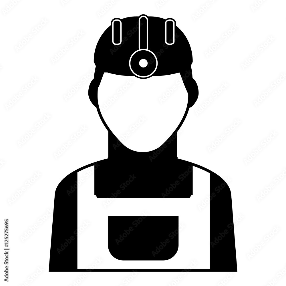 Poster miner icon. simple illustration of miner vector icon for web