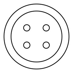 Button icon. Outline illustration of button vector icon for web
