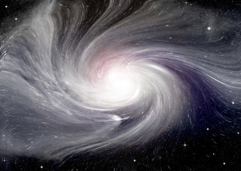 Naklejka premium Stars, dust and gas nebula in a far galaxy