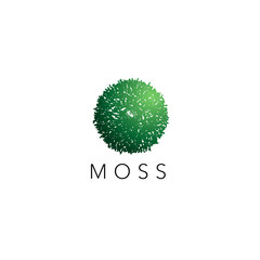 Creative simple design floral moss logo vector illustraion