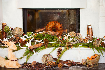 Picture of amazinly beautiful christmas interior decor. X-mas or