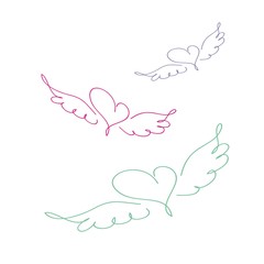 сердце крылья