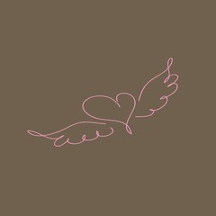 сердечко с крыльями