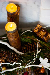 Picture of amazinly beautiful christmas interior decor. X-mas or