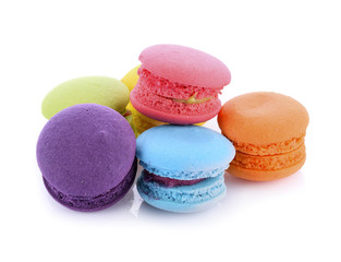 macaroons on white background