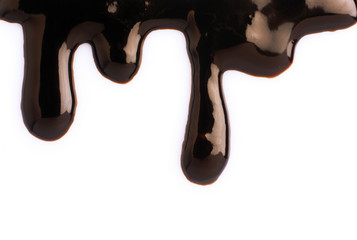 Melted chocolate dripping