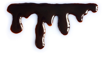 Melted chocolate dripping
