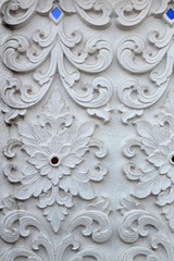 Stucco white sculpture decorative pattern wall design square for