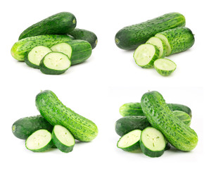 Cucumber isolated on white
