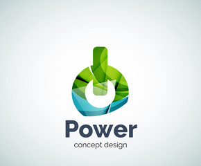 Power button logo template
