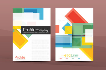 Straight lines geometric business report templates