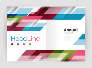 Fototapeta premium Modern line design, motion concept. Business annual report brochure templates