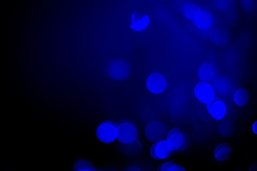 Blue Abstract christmas lights as background
