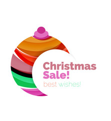 Christmas banner with baubles