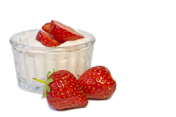 yogurt and strawberry