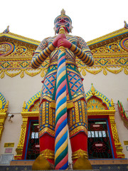 Obraz premium Giant statue at Wat Chaiyamangalaram Penang Malaysia