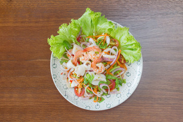 Spicy mixed seafood.delicious spicy seafood thai food