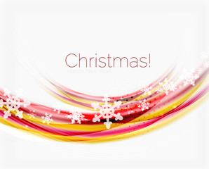 Fototapeta premium Wave with snow background